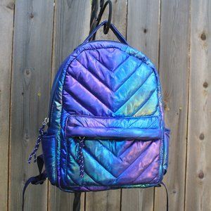 Laundry by Shelli Segal Iridescent Metallic Backpack Pouch Set